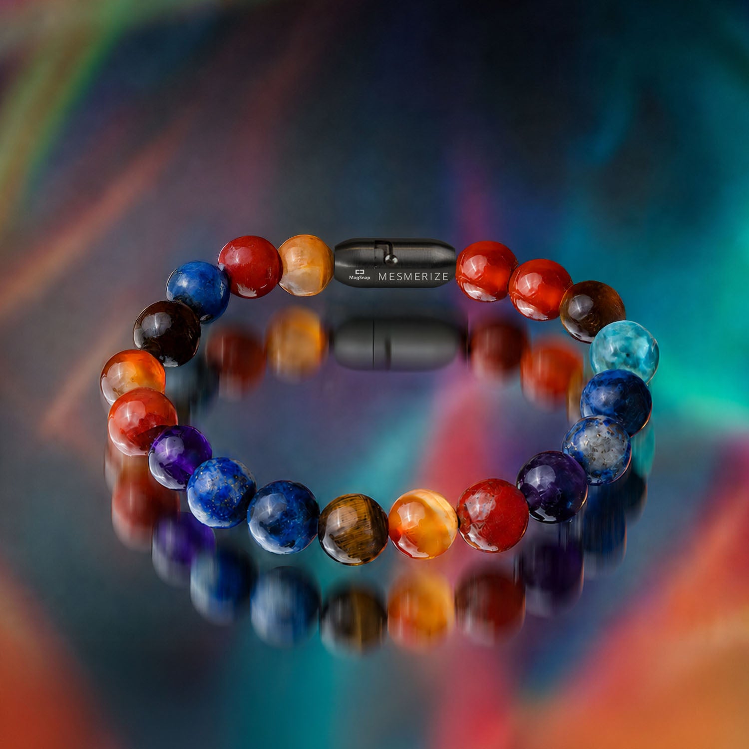 Natural Stone Jewellery Bracelet Men 7 Chakra MagSnap