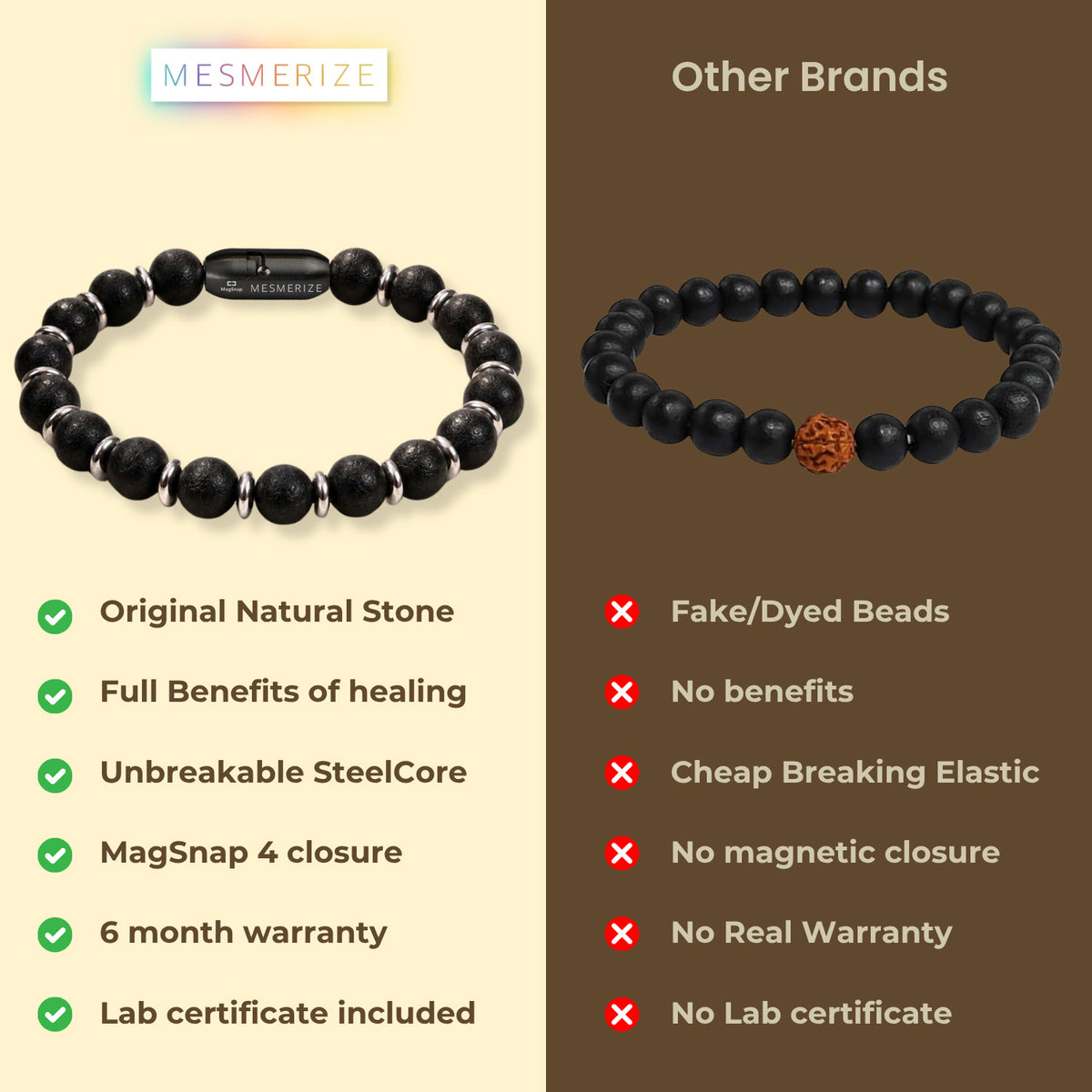 Karungali Natural Stone Bracelet with MagSnap 4