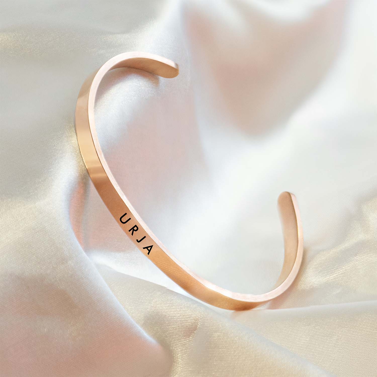 Personalised RoseGold Cuff Kada Bracelet
