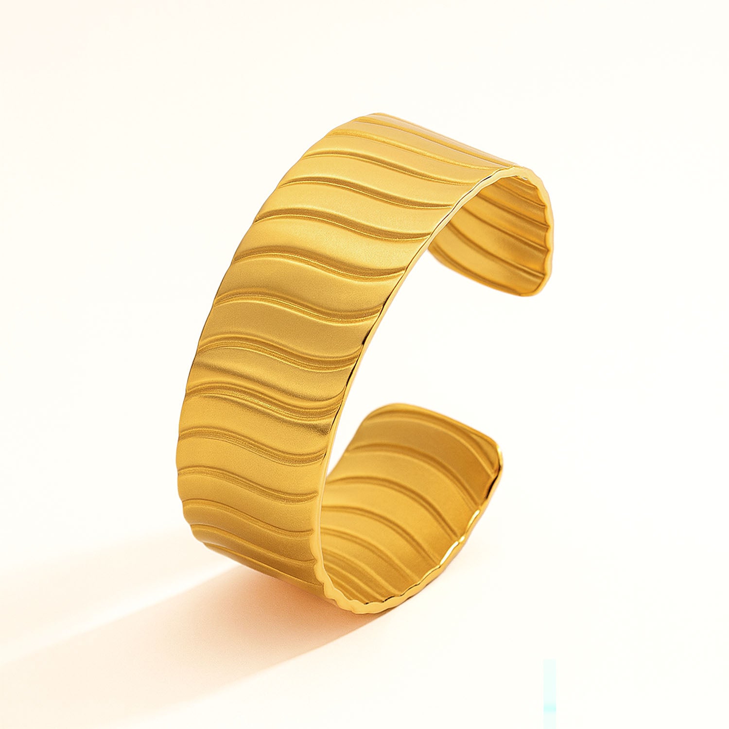 Diorra Golden Drift 18k Gold Statement Bracelet