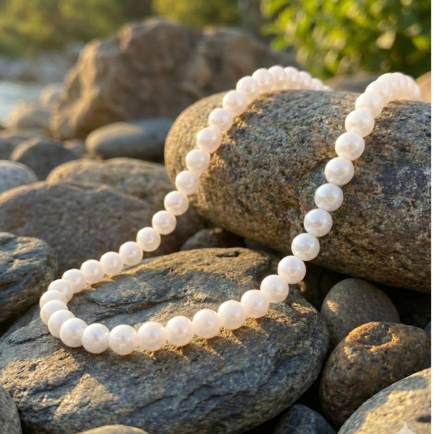 Divine Grace Pearl Natural Stone Necklace