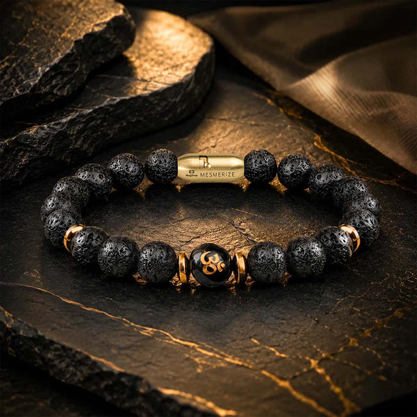 Divine Lava Natural Stone Om Bracelet with MagSnap 2