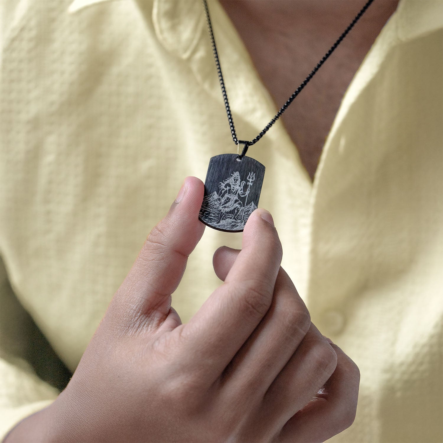 Eternal Shiv Godform Black Tag Necklace