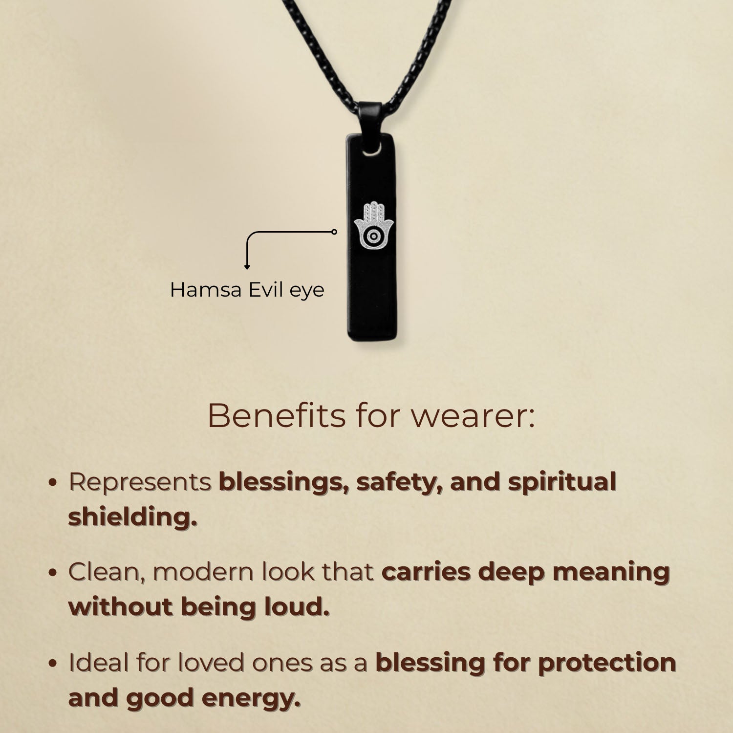 Silver Evil Eye Spiritual Mini Bar Necklace