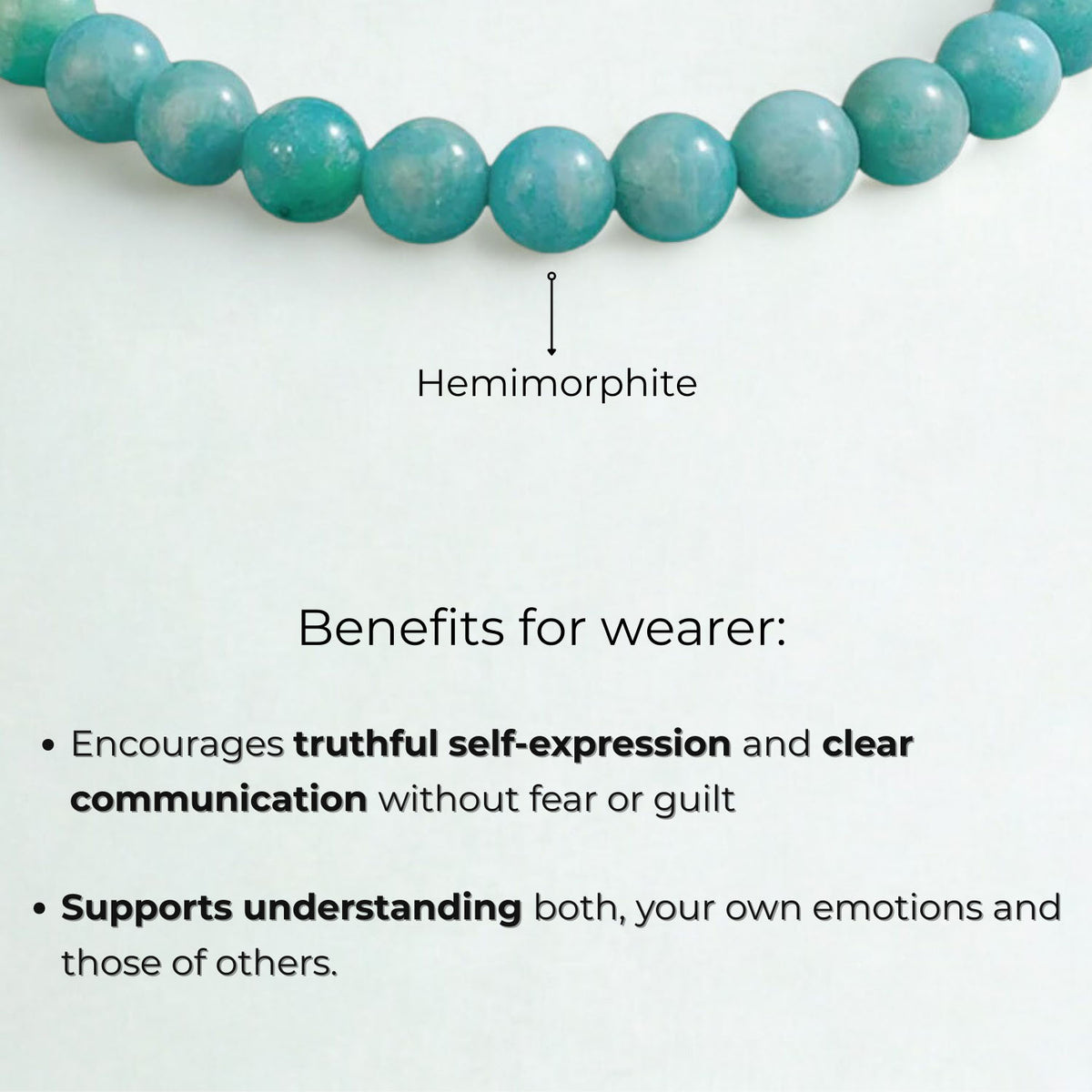 Gleaming Hemimorphite Natural Stone Bracelet With MagSnap