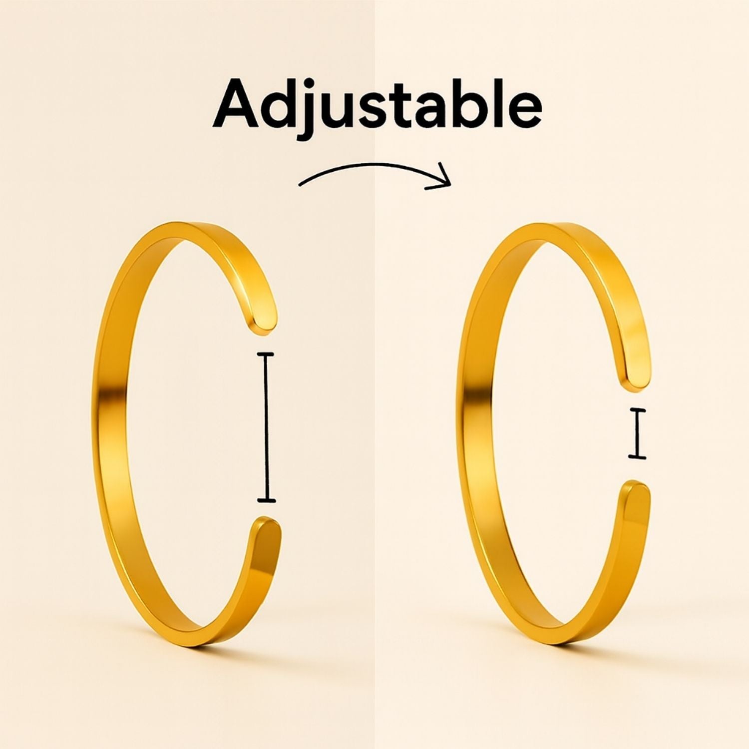 Personalised Gold Cuff Kada Bracelet