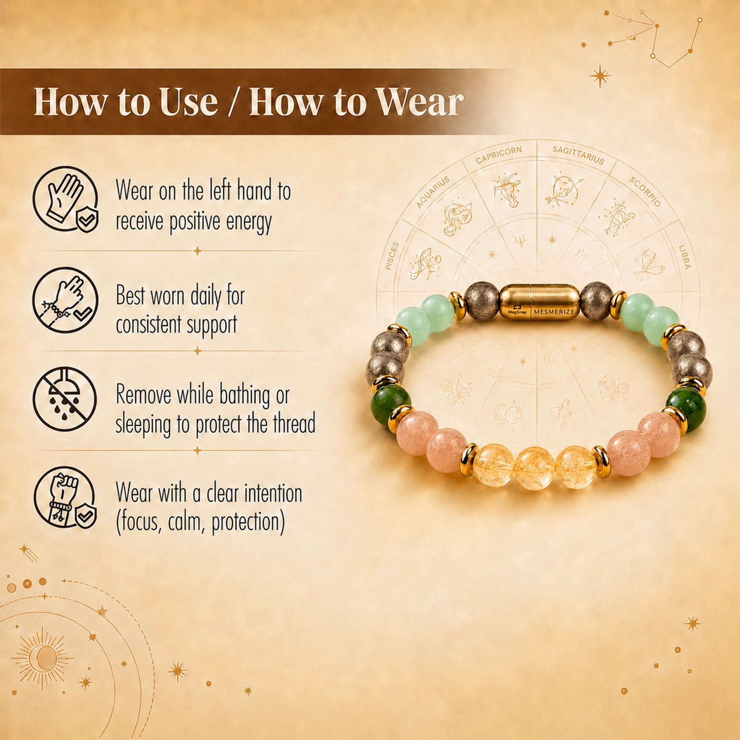 Rajyog Natural Stone Bracelet MagSnap