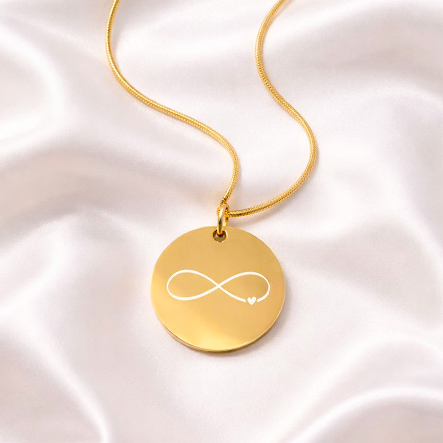 Infinity Circle Necklace Gold