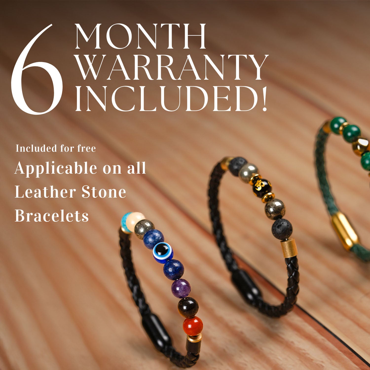 Wisdom Lapis Barrel Beads NeoLeather Bracelet With MagSlide