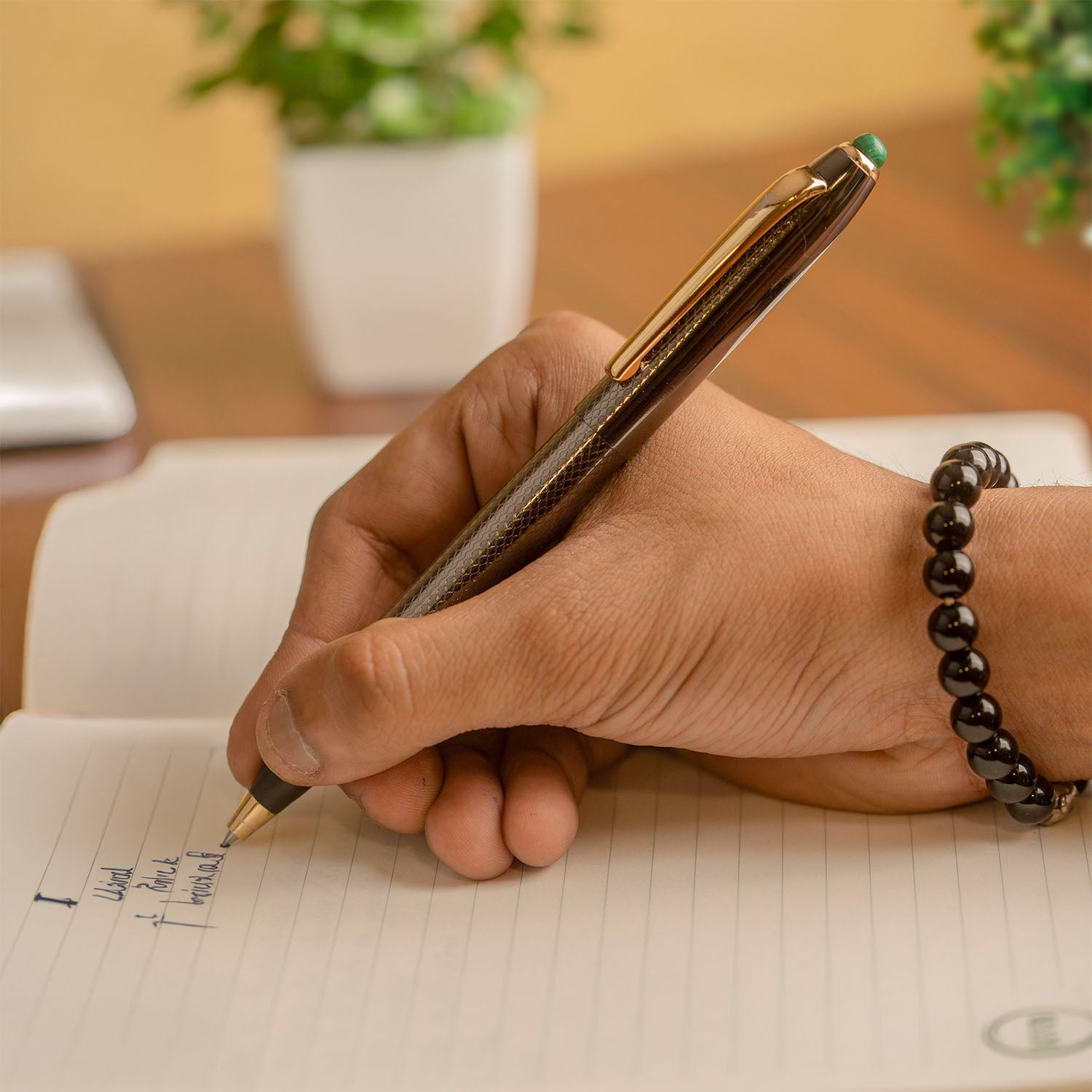 Malachite 2 in 1 MagSnap Roller Ball Pen with Stylus