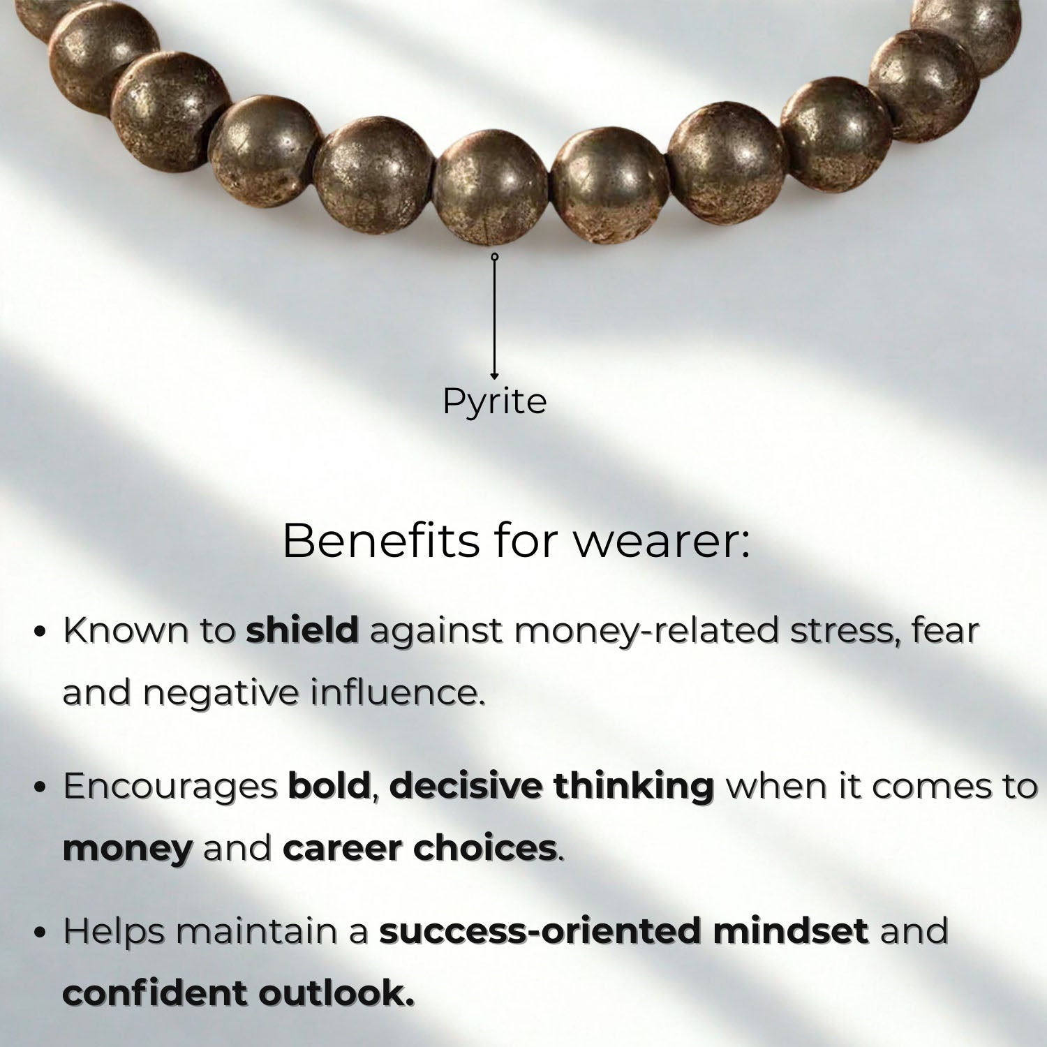 Natural Stone Jewellery Money Magnet Pyrite Natural Stone Elastic Bracelet