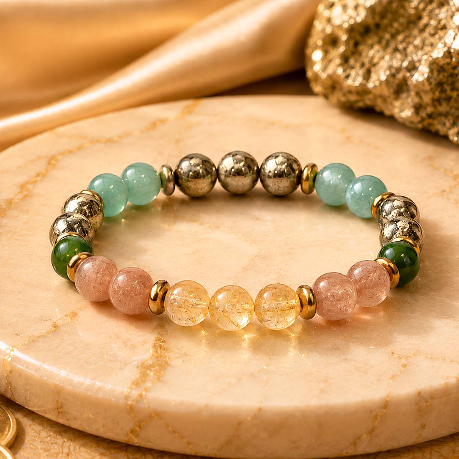 Rajyog Natural Stone Bracelet Elastic