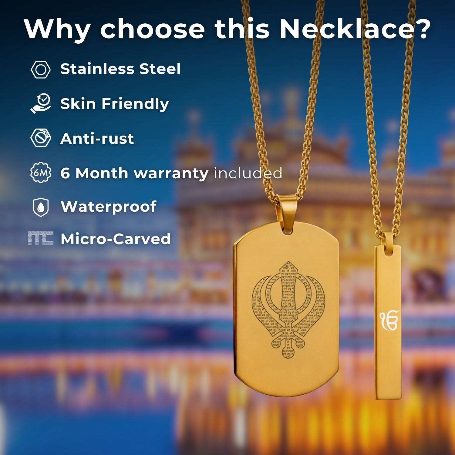 Ik Onkar Spiritual Mini Tag Black