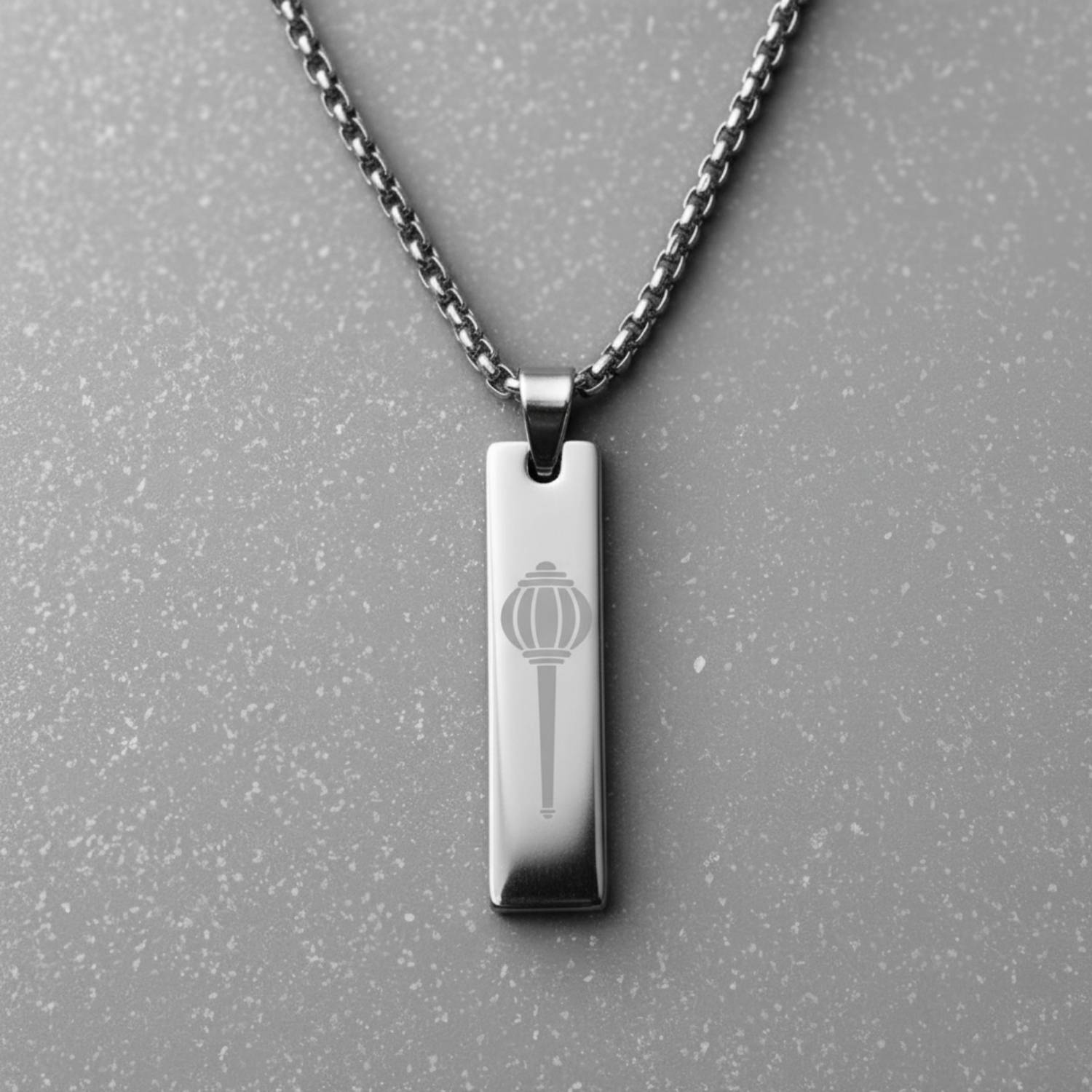 Silver Hanuman Gada Spiritual Mini Bar Necklace