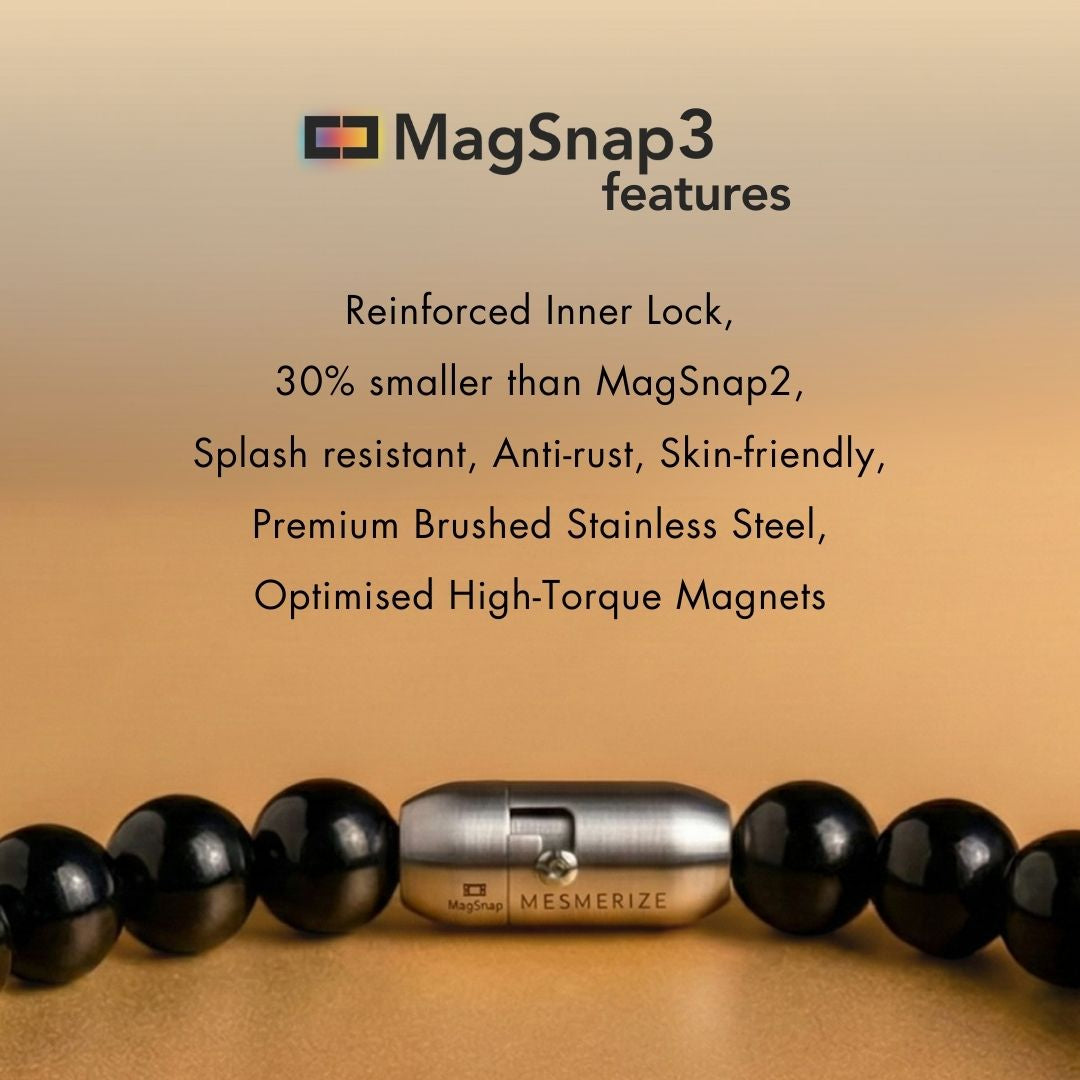 Celestial Warmth Amber (Kahruwa) Natural Stone Bracelet with Magsnap2