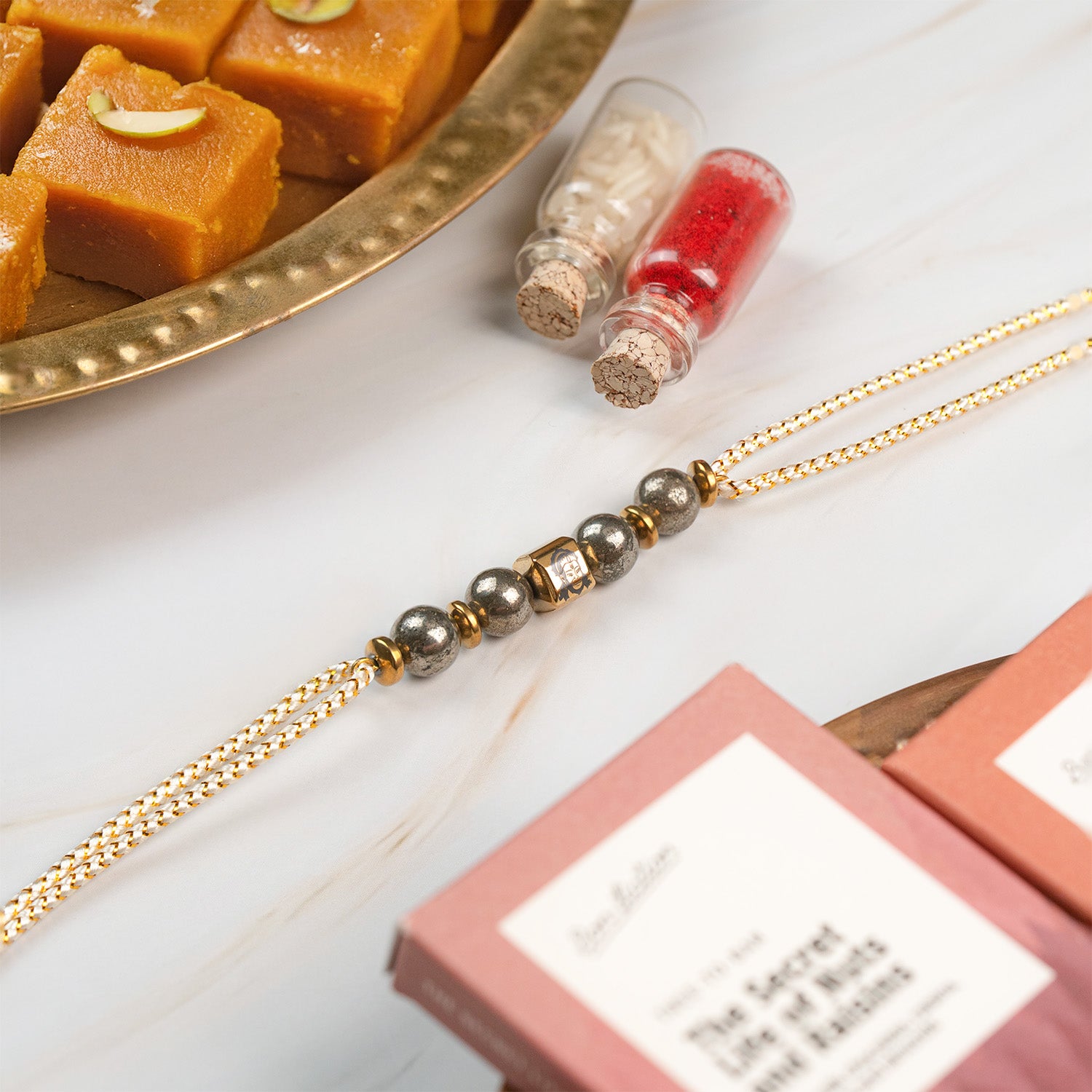 Spiritual Strength Hanuman Pyrite Rakhi