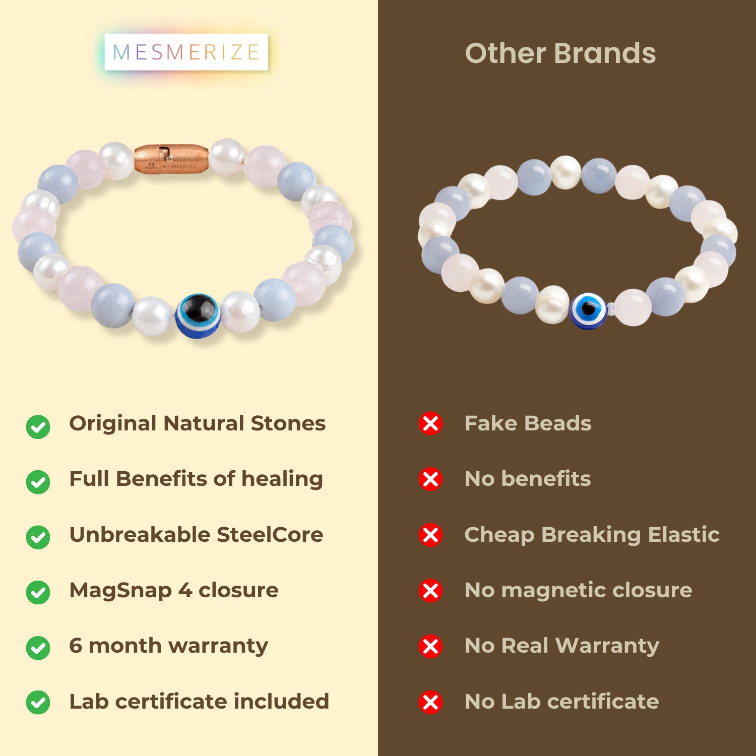 Peaceful Aura Natural Stone Bracelet with MagSnap2