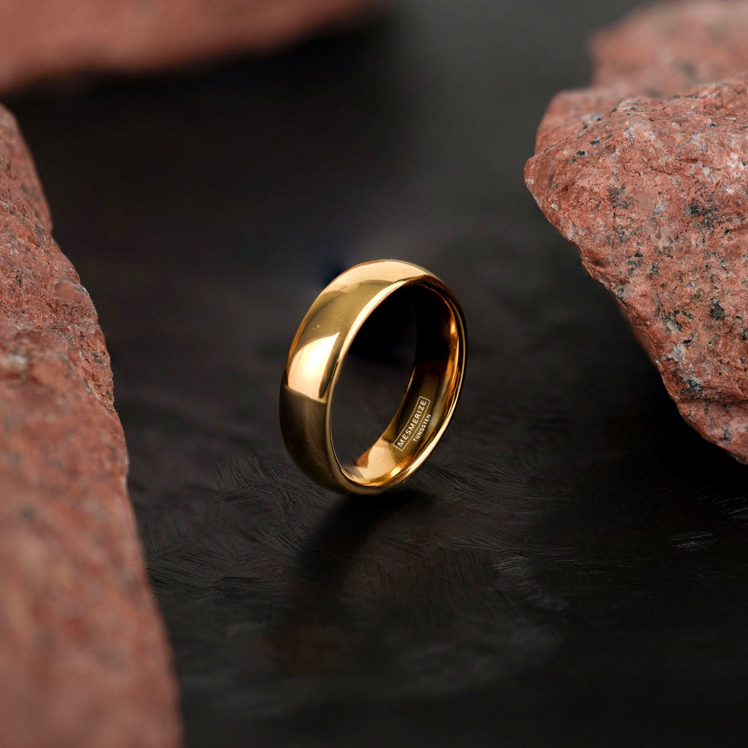 Vulcan Tungsten Gold Ring