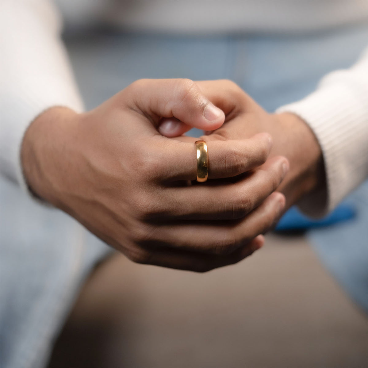 Vulcan Tungsten Gold Ring