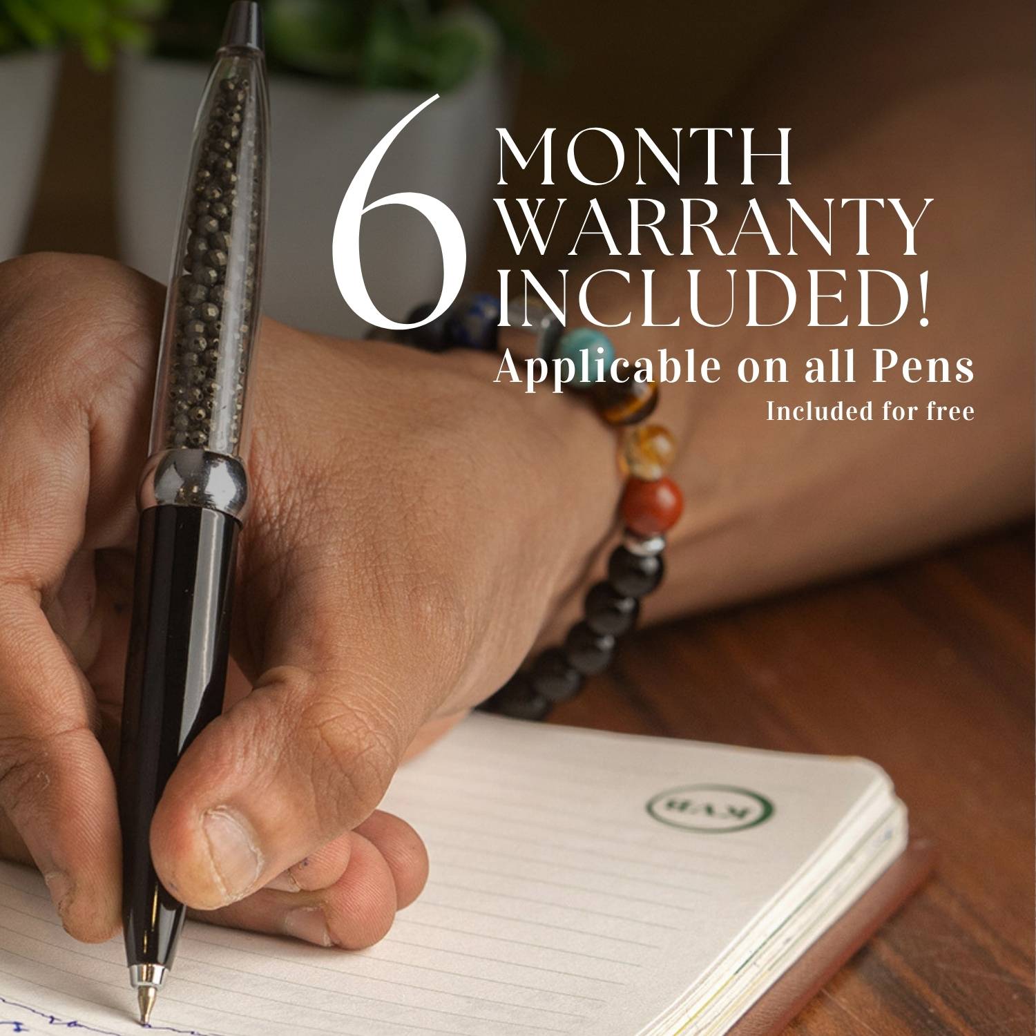 Personalised Black Spinel MagSpin Rotating Desk Pen with DryFlow Ink