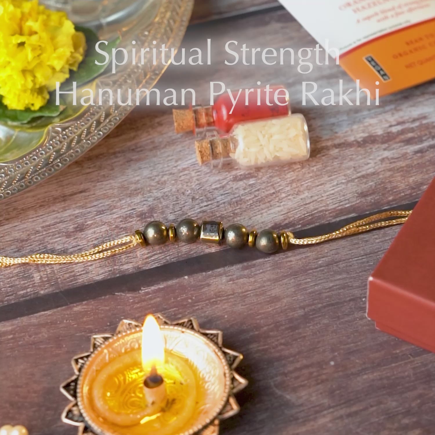 Spiritual Strength Hanuman Pyrite Rakhi