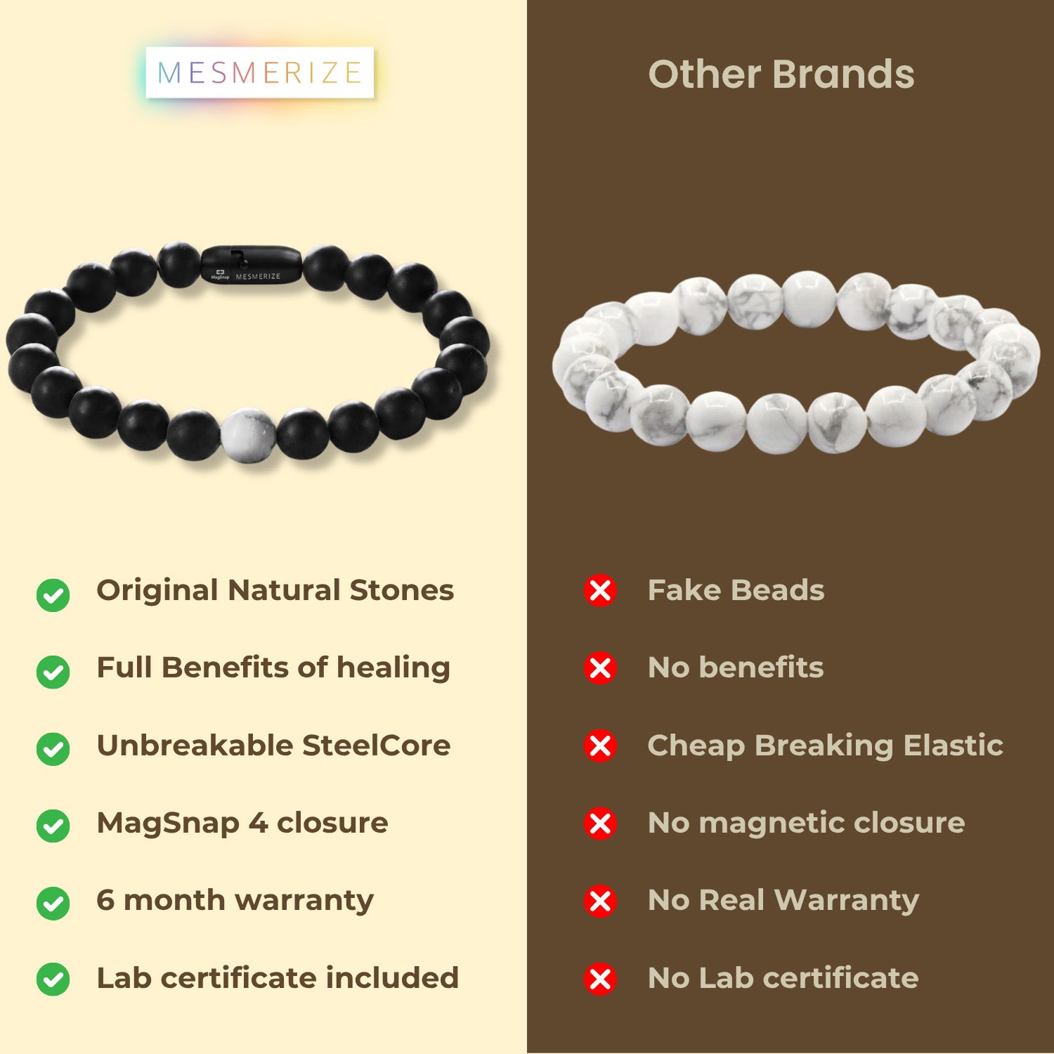 Black Onyx and Howlite Bracelet With MagSnap 4