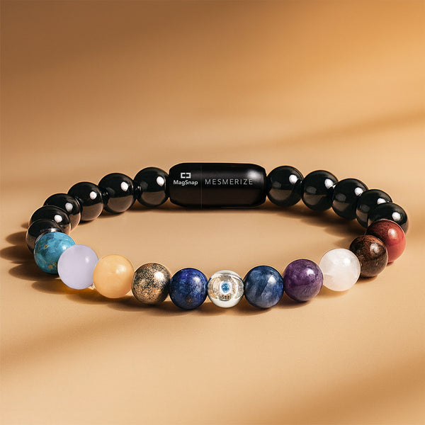 Pure 925 Silver Super 11 Chakra Natural Stone Bracelet With MagSnap 2