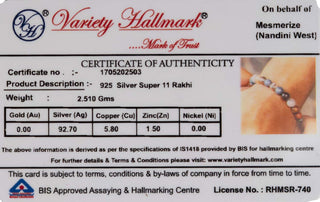 925 Silver Evil Eye lab certificate 2