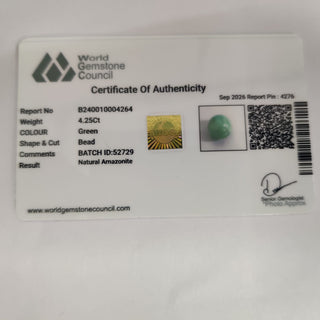 Amazonite lab certificate 15