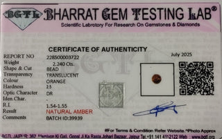 Amber lab certificate 5
