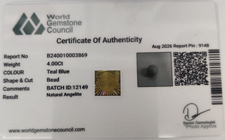 Angelite lab certificate 12