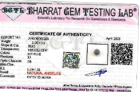 Angelite lab certificate 2