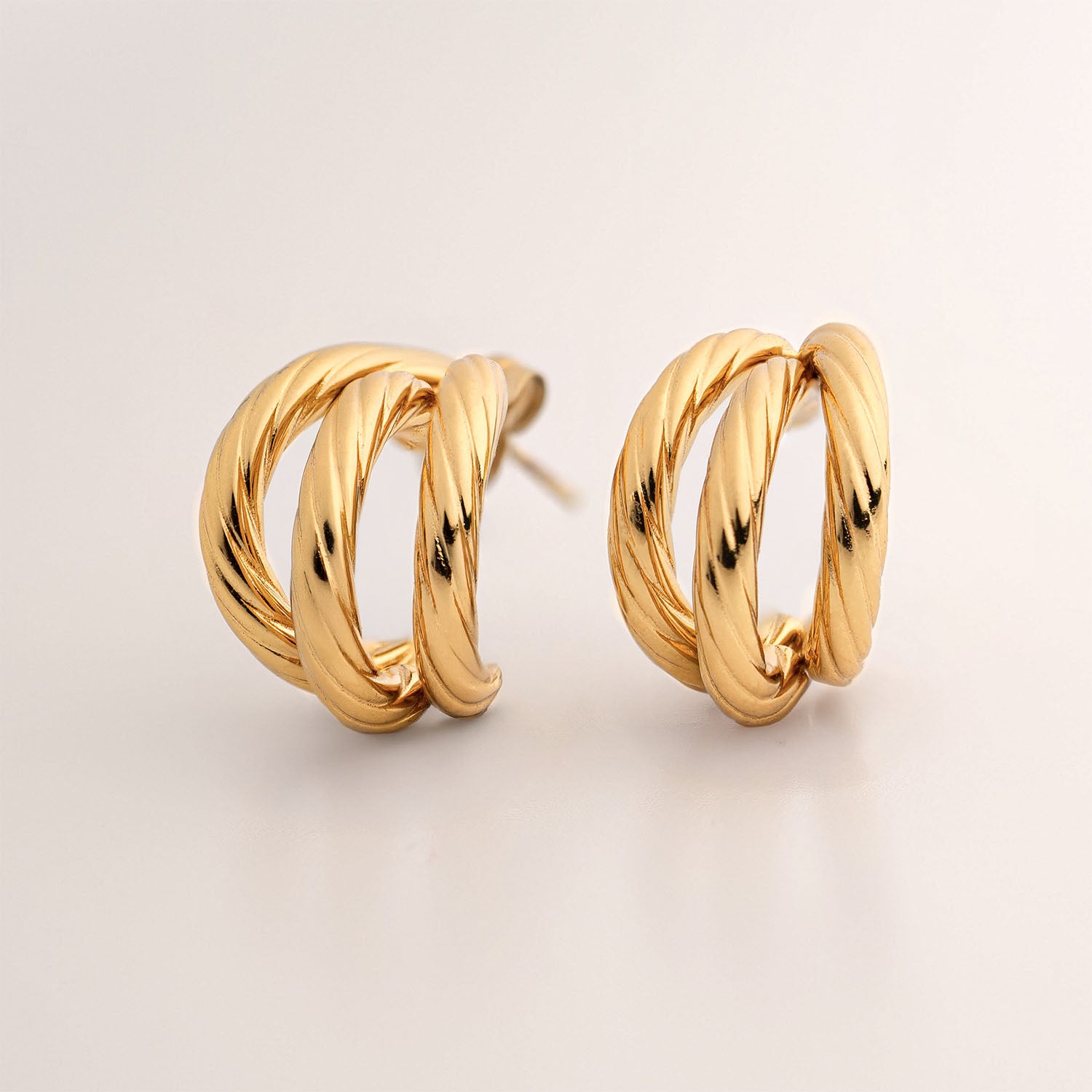 Aurora Bound 18K Gold Hoop Earrings