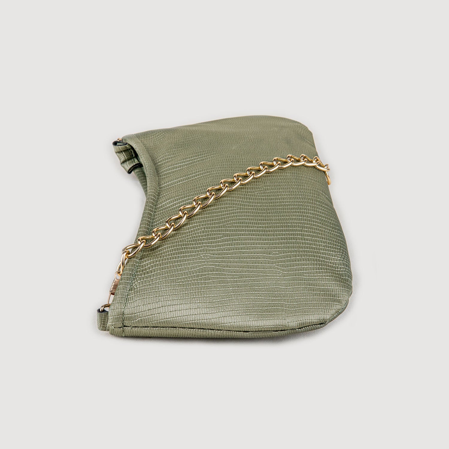 Pine Green Soft Matte Baguette Bag