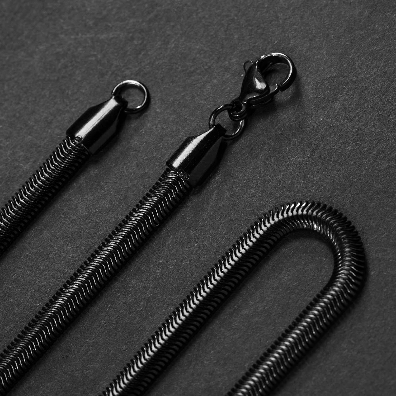 Premium Snake Chain For Men Black