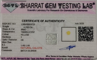 Calcite lab certificate 5