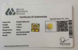 Calcite lab certificate 13