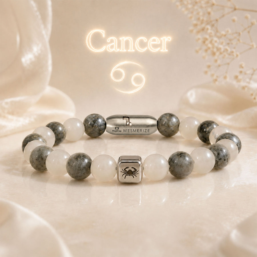 Cancer (Kark) Zodiac Stone Bracelet with MagSnap 4
