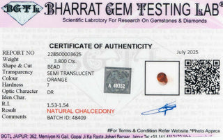 Carnelian lab certificate 5