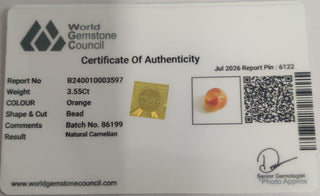 Carnelian lab certificate 11