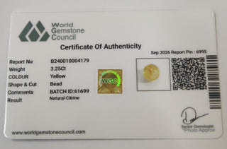 Citrine lab certificate 12
