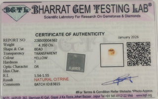 Citrine lab certificate 6