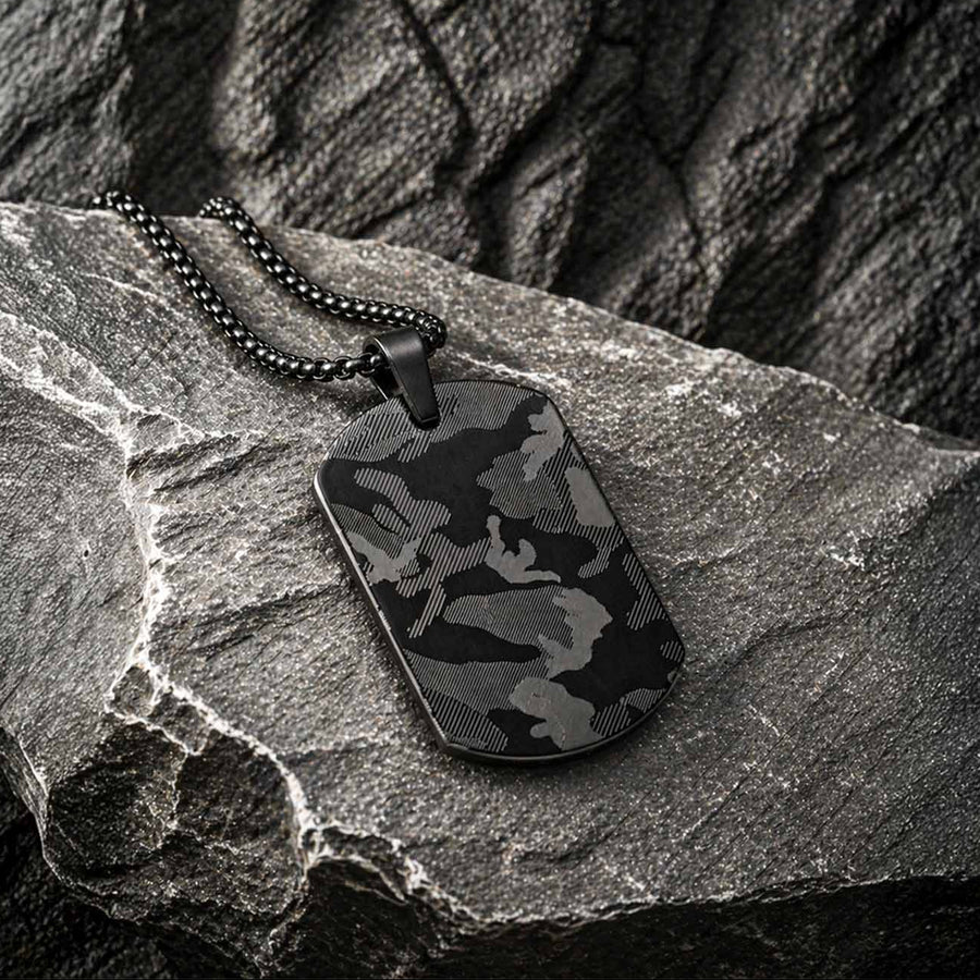 Classic Camo  Dog Tag Necklace