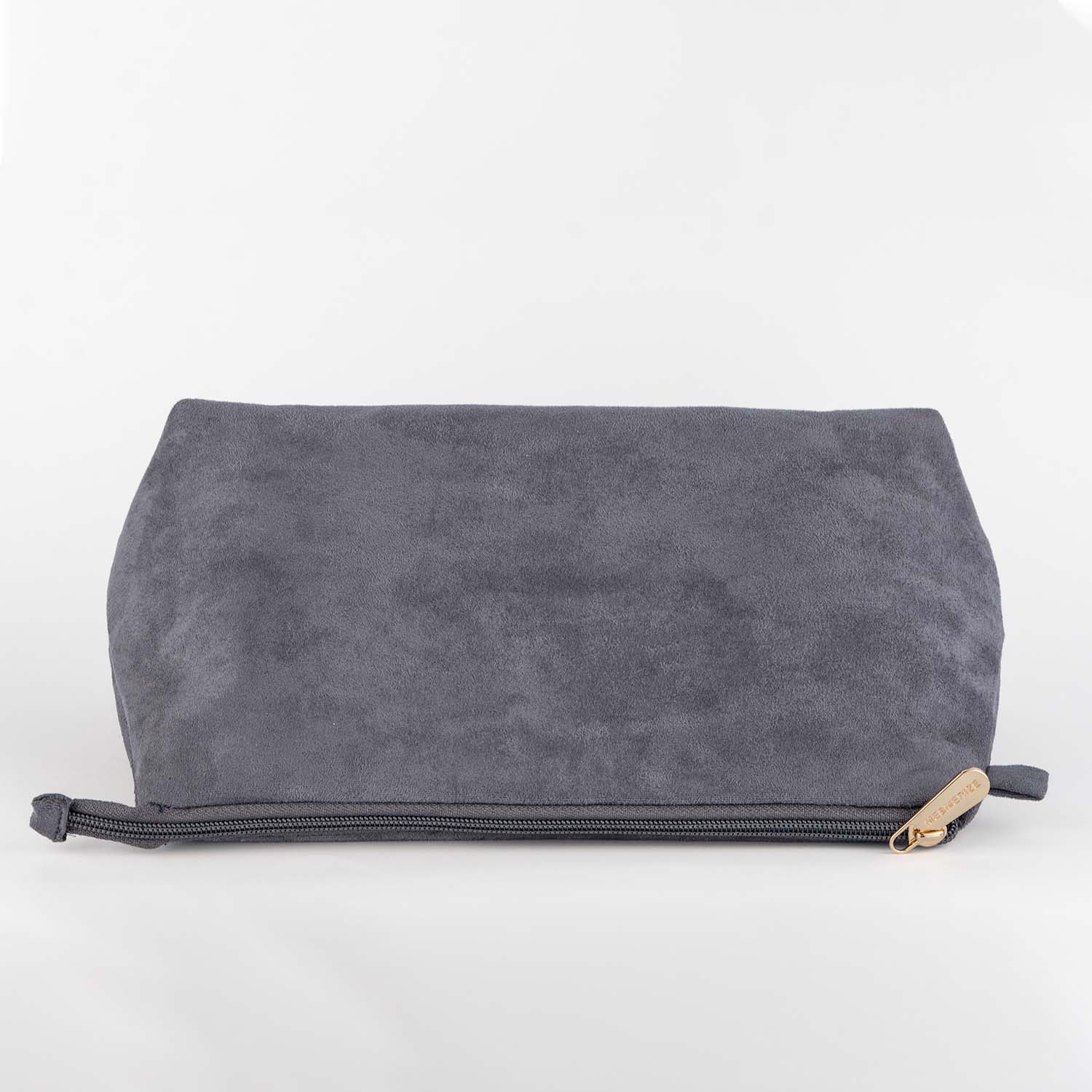 Travel Essentials Big Frost Grey Suede Travel Pouch