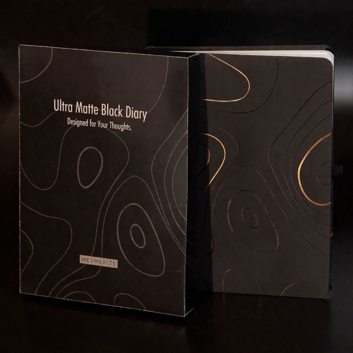 Matte Black Notebook with Pyrite 2 in 1 MagSnap Roller Ball Pen with Stylus None