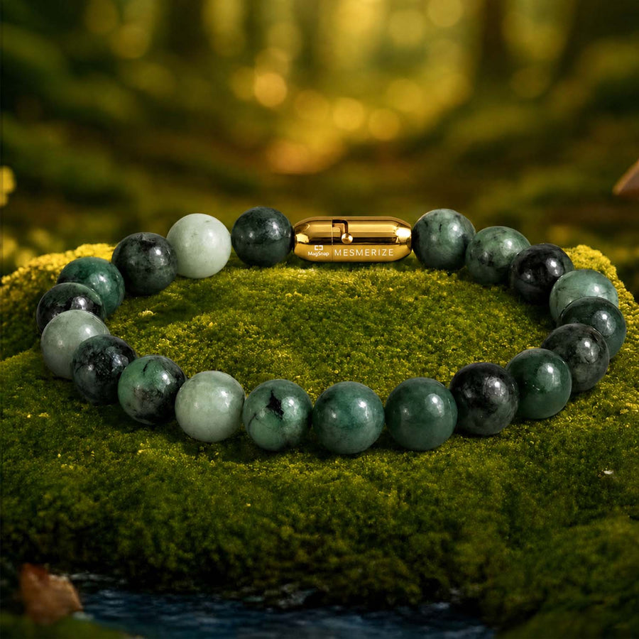 Green Radiance Emerald Natural Stone Bracelet with MagSnap 4
