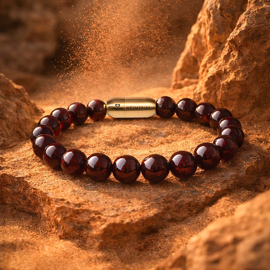 Energizing Garnet Natural Stone Bracelet