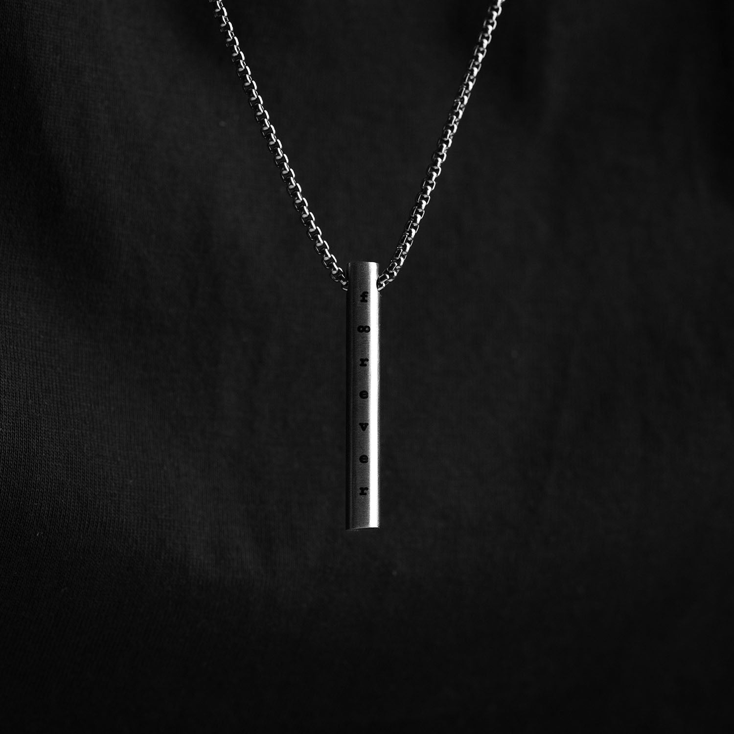 Forever Silver Barrel Necklace