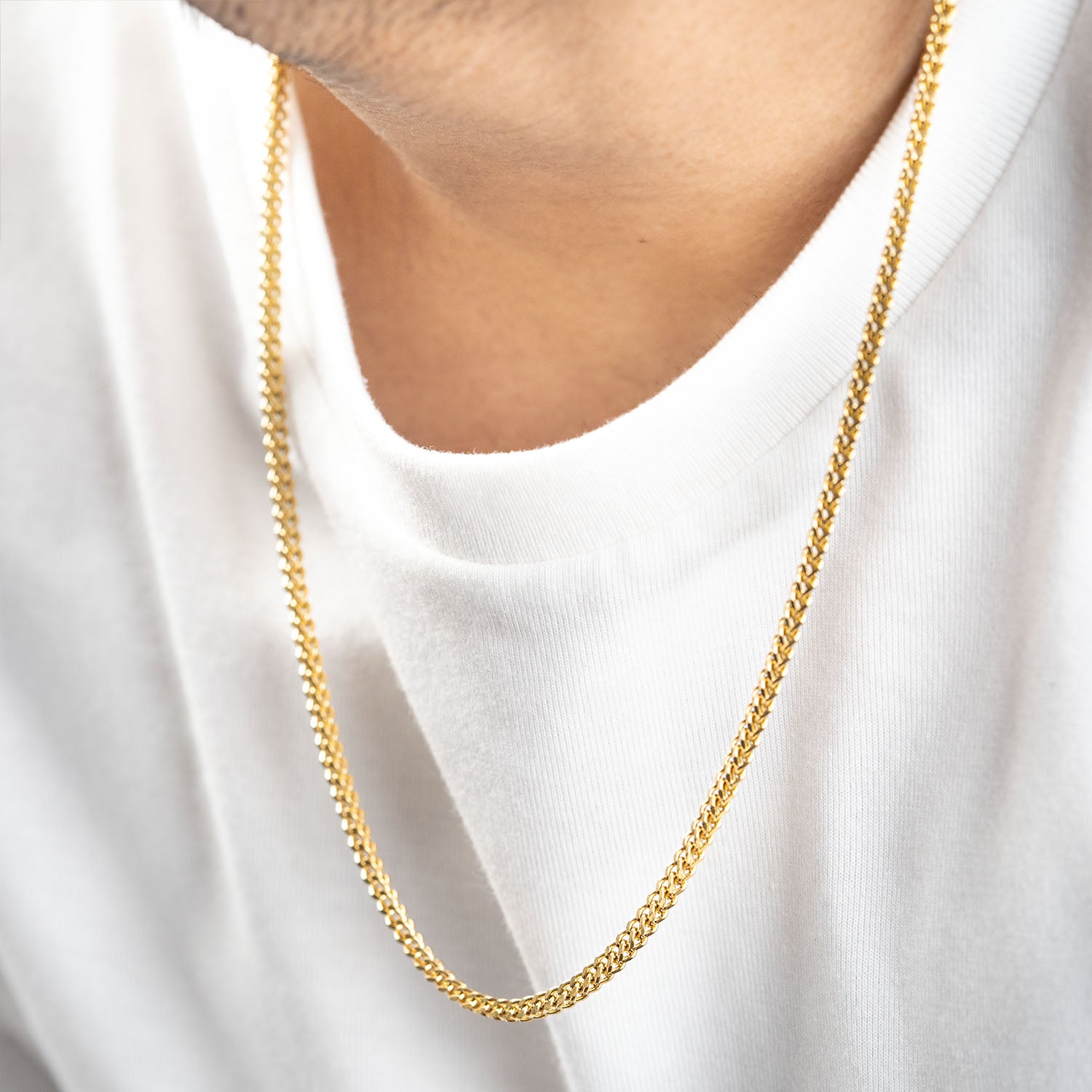 Mini Cuban Chain Necklace Gold