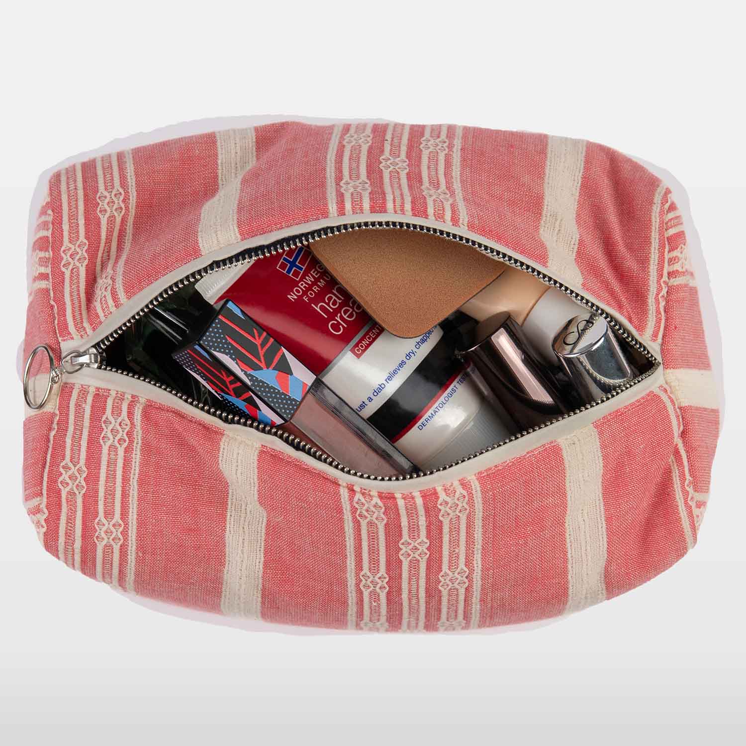 Travel Essentials Pink Cotton Vanity Pouch